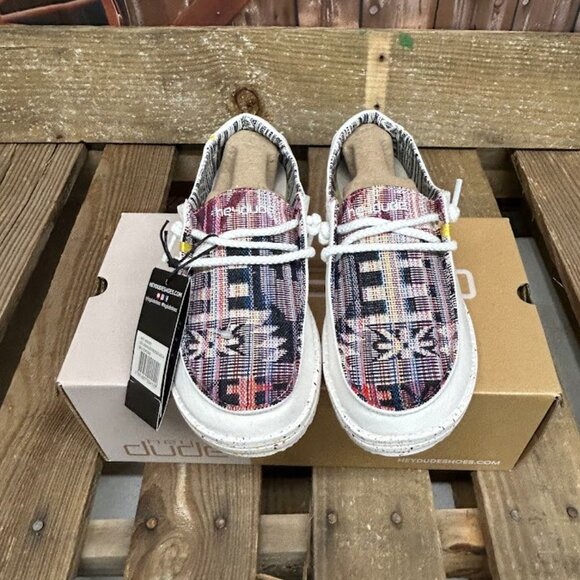 Women's Hey Dude Wendy Boho Distressed Azca Shoe Size 5 - Picture 3 of 5